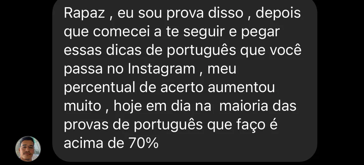 Aprovação de aluno do Método CERRADO 10