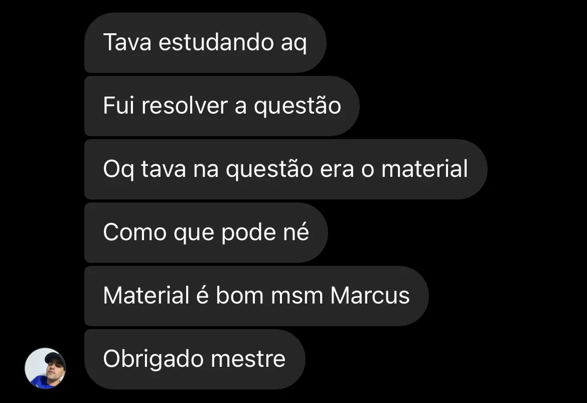 Aprovação de aluno do Método CERRADO 6