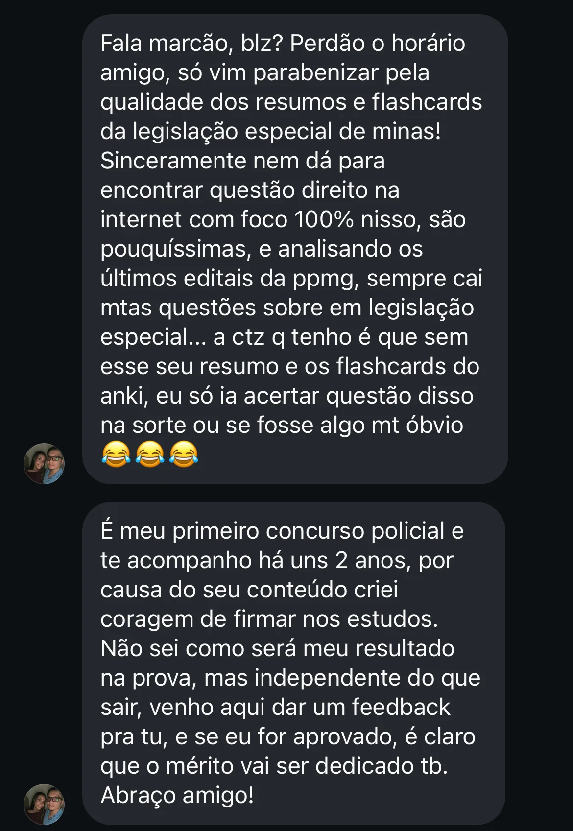 Aprovação de aluno do Método CERRADO 3