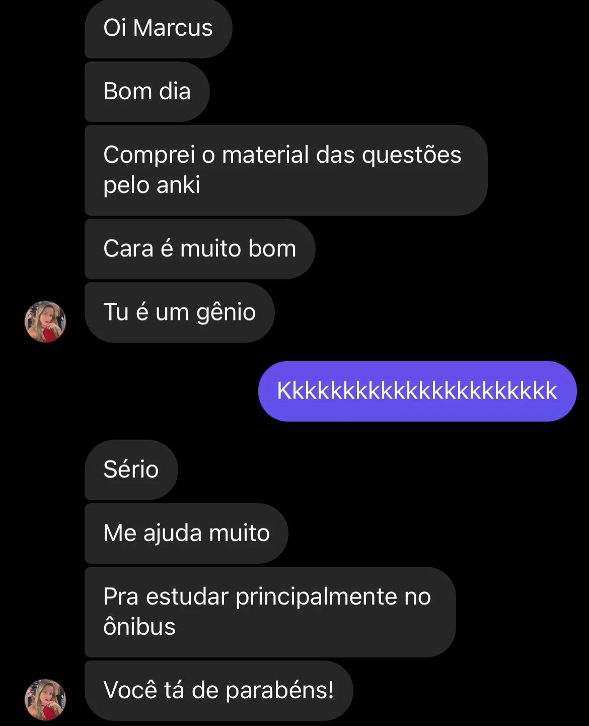 Aprovação de aluno do Método CERRADO 30
