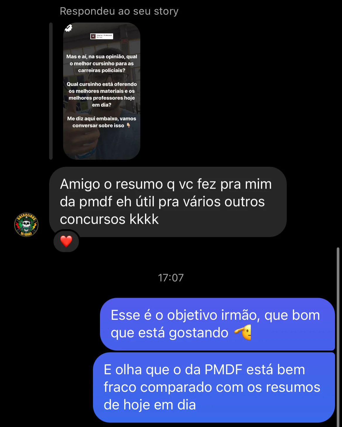 Aprovação de aluno do Método CERRADO 31